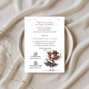 Ballagási meghívó kislányoknak